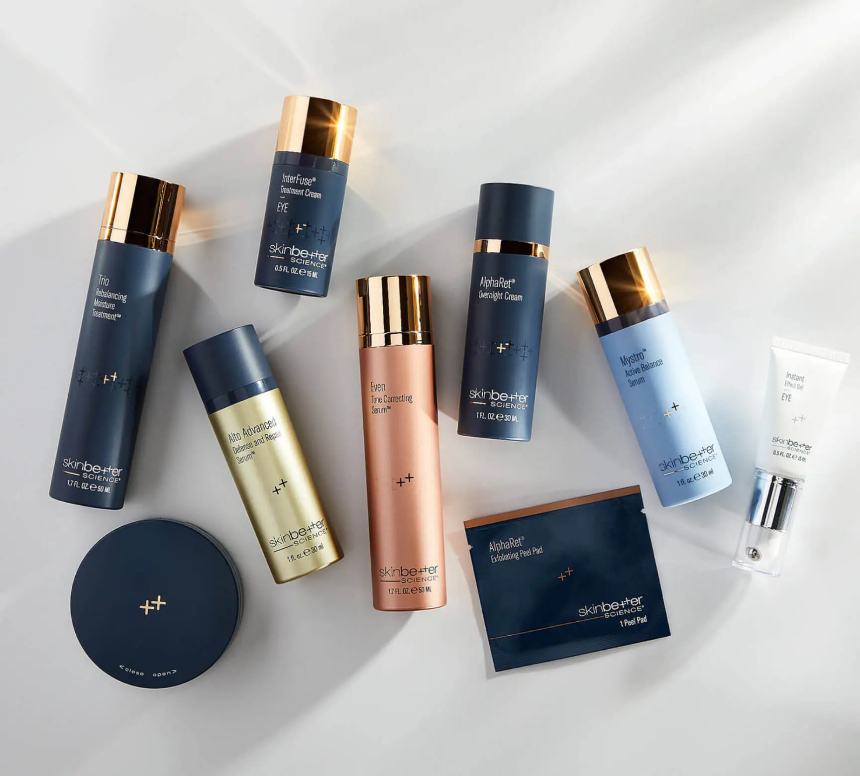 Skincare products offered at myEvergreen MedSpa